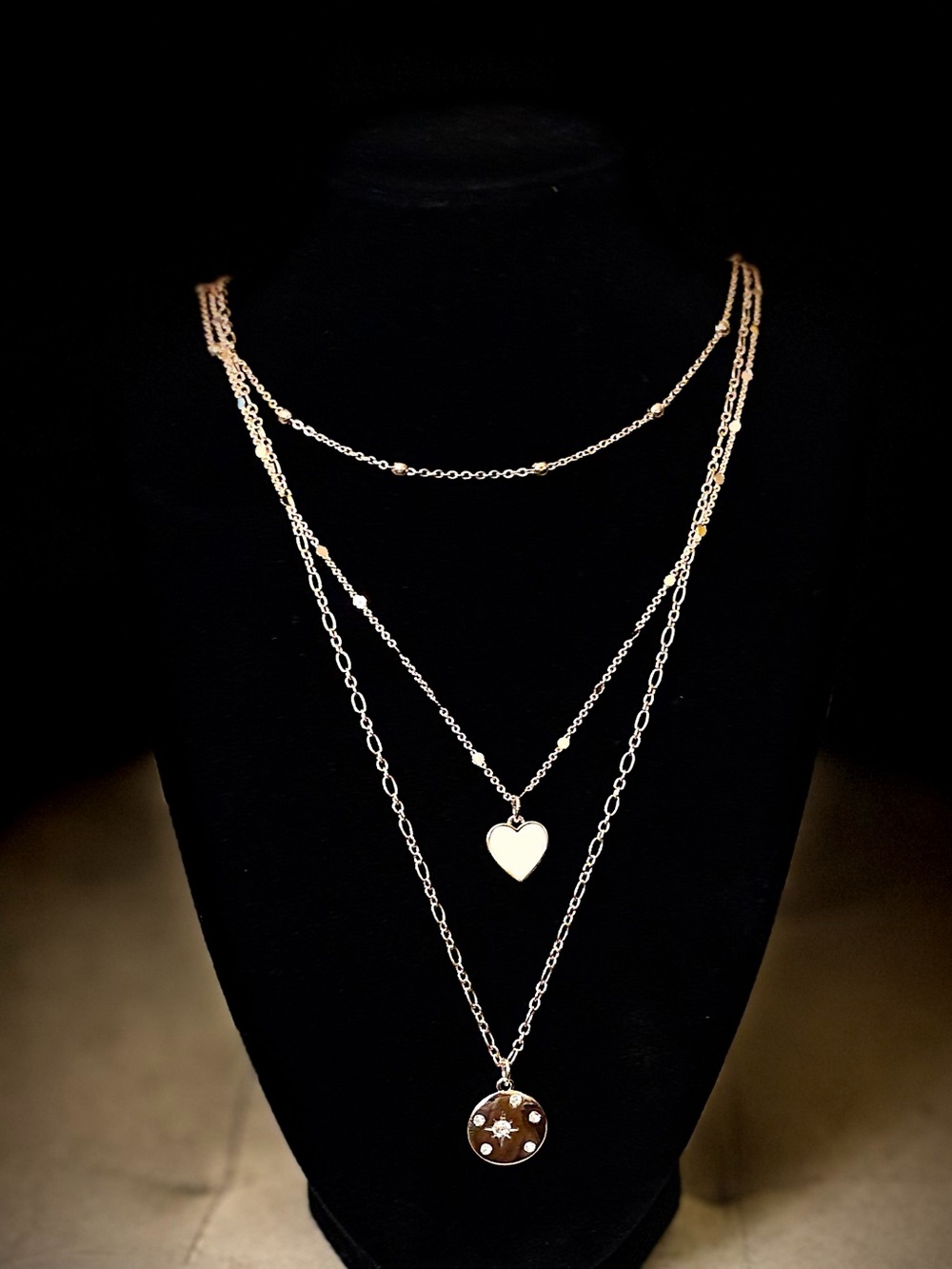 Park Lane “Galaxy” Multi-Layer Necklace Rose Gold